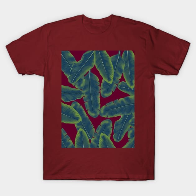 Tropical Banana Leaves T-Shirt by OneThreeSix